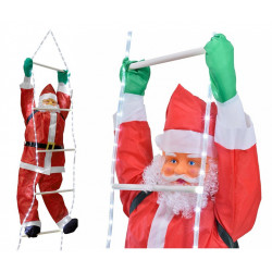 Święty Mikołaj na drabinie LED 240 cm