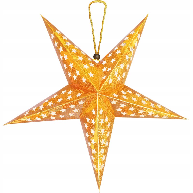 Gwiazda Podświetlana Złota LED 45 cm Dekoracja Świąteczna