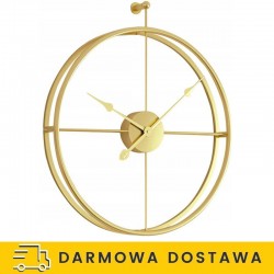 Zegar ścienny 3D złoty 60 cm