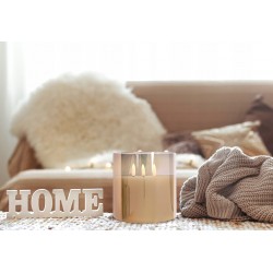 Lampion Świeca LED z Podświetlonym Płomieniem XXL