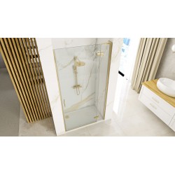 Drzwi Prysznicowe Hugo 90 cm Złote Szczotkowane Rea Uchylne