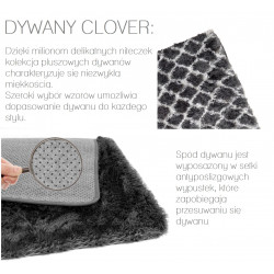 Dywan pluszowy clover Dark Grey 120x170