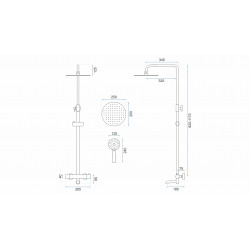 copy of Zestaw prysznicowy Lungo Złoty z Termostatem Rea