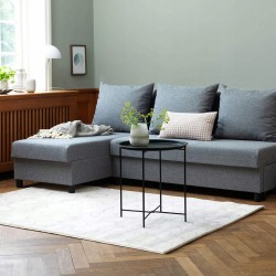Stolik Czarny Mały Metalowy Okrągły Kawowy 350 cm