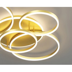 Lampa Sufitowa Złote Pierścienie LED APP1057-C