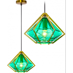 Lampa Sufitowa Szklana Zielona APP453-1CP