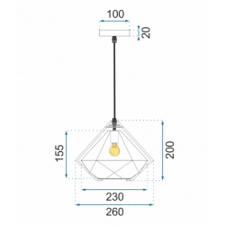 Lampa Sufitowa Szklana Zielona APP453-1CP