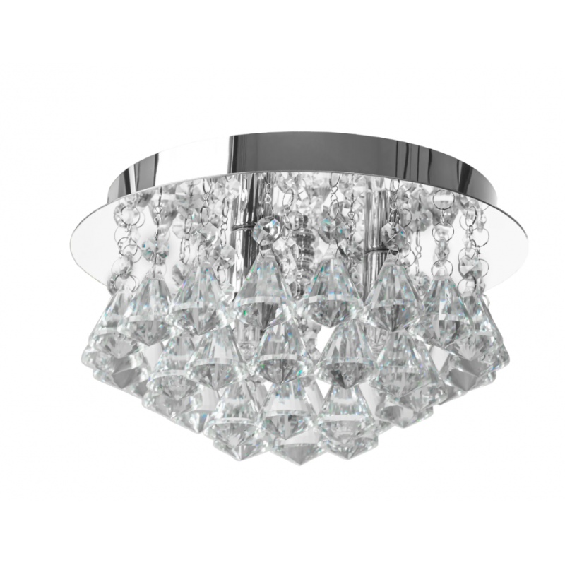 Lampa Sufitowa Kryształowa Plafon APP1039-3C CHROM