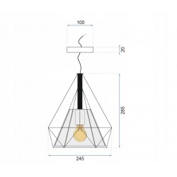 Lampa Sufitowa Wisząca APP010-1CP