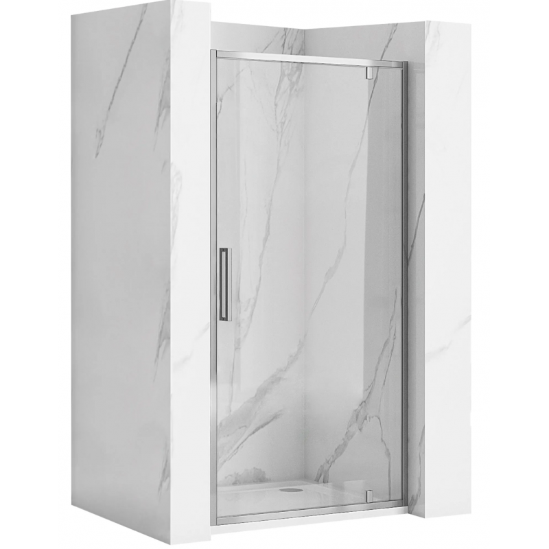 Drzwi Prysznicowe 90 cm Rea Rapid Swing Chromowane Uchylne