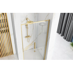 Drzwi Prysznicowe 130 cm Złote Rea Rapid Slide Przesuwne
