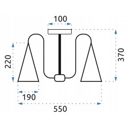 Lampa Sufitowa Skandynawska Pięcioramienna Czarna APP607-5C