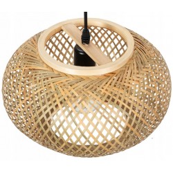 Lampa Sufitowa Wisząca Boho Pleciona Rattan APP1247 Toolight