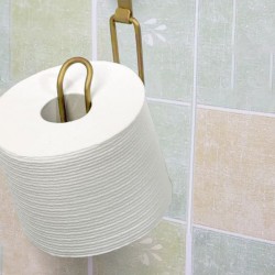 Uchwyt WC na Papier Toaletowy Metalowy Złoty Wieszak