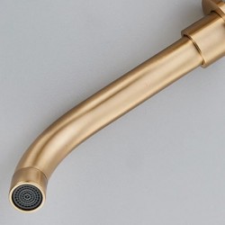 Bateria podtynkowa umywalkowa Ścienna Rea Lungo Złota Szczotkowana Box Eco