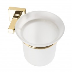Szczotka WC Toaletowa Przykręcana Złota Metalowa