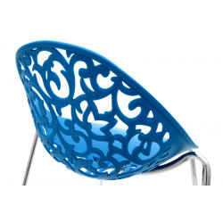 Krzesło Ażurowe VIVIEN Niebieskie