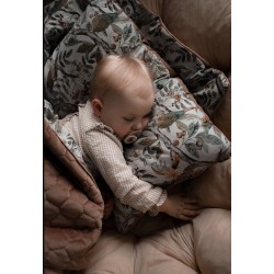 Duża Pikowana Poduszka Velvet Makaszka 40x60 cm Sawanna