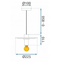 Lampa Wisząca Złota APP1213 Toolight
