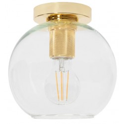 Lampa Sufitowa Plafon Okrągły Szklany Loft Złota Biała Kula Złoty APP1175 Toolight
