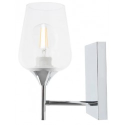 Lampa Ścienna Kinkiet Szklany Srebrny APP1231 Toolight
