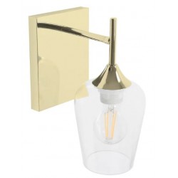 Lampa Ścienna Kinkiet Szklany Złoty APP1232 Toolight