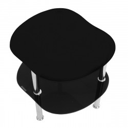 Mały stolik kawowy szklany black stół ława cb – black/black