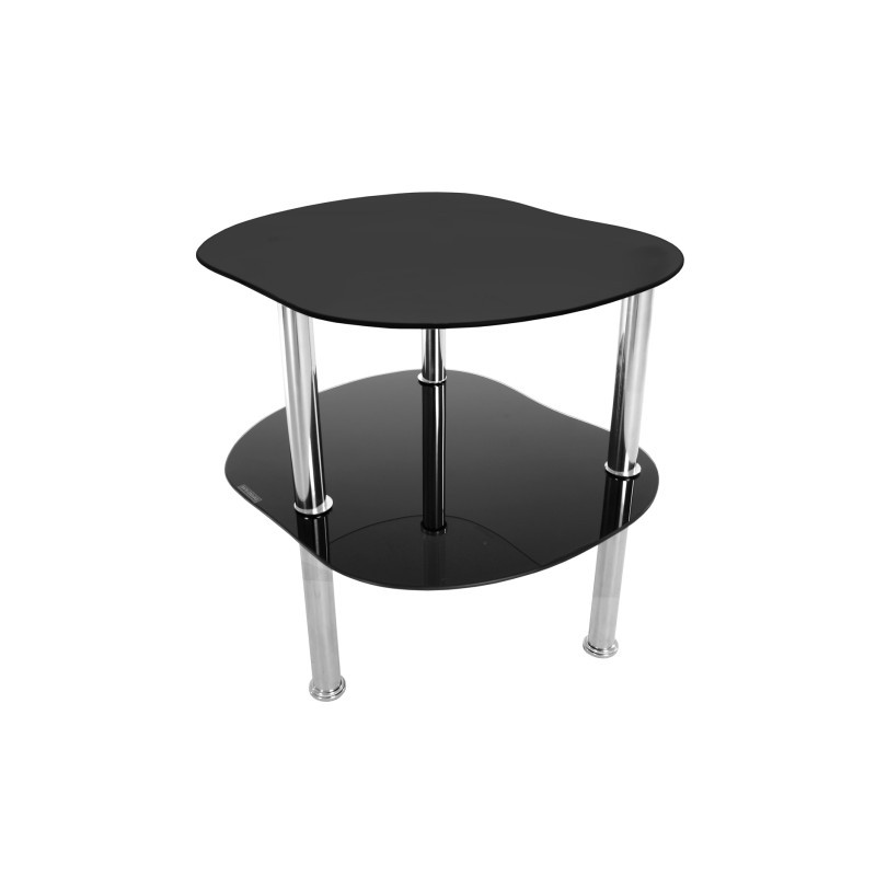 Mały stolik kawowy szklany black stół ława cb – black/black