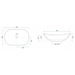 Umywalka Nablatowa Royal Marble Black Mat Rea + Bateria Złota Lungo + Korek Klik Klak