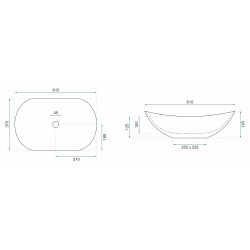 Umywalka Nablatowa Royal Black Mat Rea + Bateria Złota Nexos