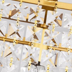 Lampa Wisząca Złota Kryształowa Potrójna APP1113 Toolight