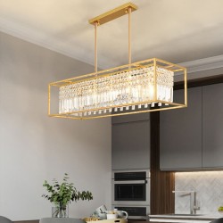 Lampa Wisząca Złota Kryształowa Potrójna APP1113 Toolight