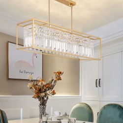 Lampa Wisząca Złota Kryształowa Potrójna APP1113 Toolight