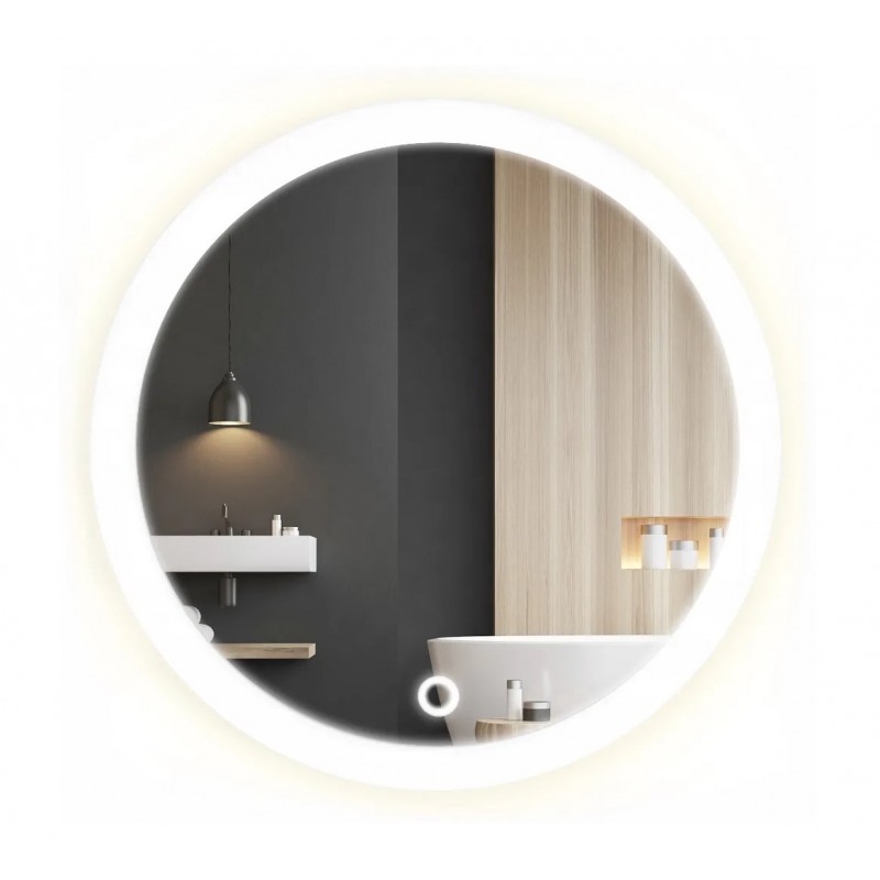 Lustro LED Podświetlane 70 cm Dotykowe Okrągłe Duże Ścienne