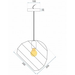 Lampa Wisząca APP382-1CP Toolight