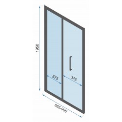 Drzwi Prysznicowe 90 cm Złote Rea Fold + Brodzik 90x90 + Zestaw Natryskowy Luis