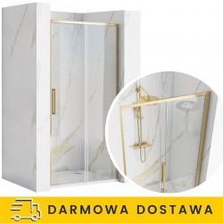Drzwi Prysznicowe 100 cm Złote Rea Rapid Slide Przesuwne