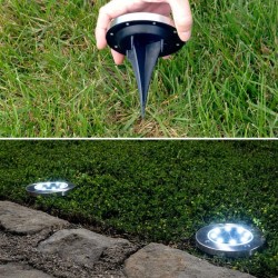 12x Lampa Solarna Gruntowa LED Najazdowa Okrągła 12 LED