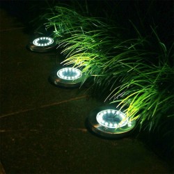 12x Lampa Solarna Gruntowa LED Najazdowa Okrągła 12 LED