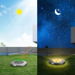 16x Lampa Solarna Gruntowa LED Najazdowa Okrągła 12 Led