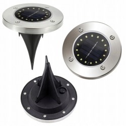 16x Lampa Solarna Gruntowa LED Najazdowa Okrągła 12 Led