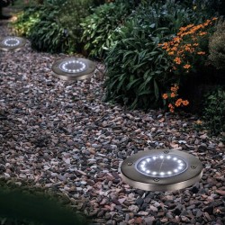 16x Lampa Solarna Gruntowa LED Najazdowa Okrągła 12 Led