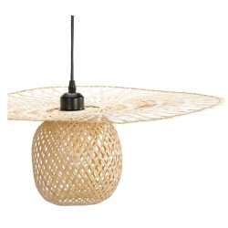 Lampa Sufitowa Wisząca Naturalna Bambusowa APP881-1CP