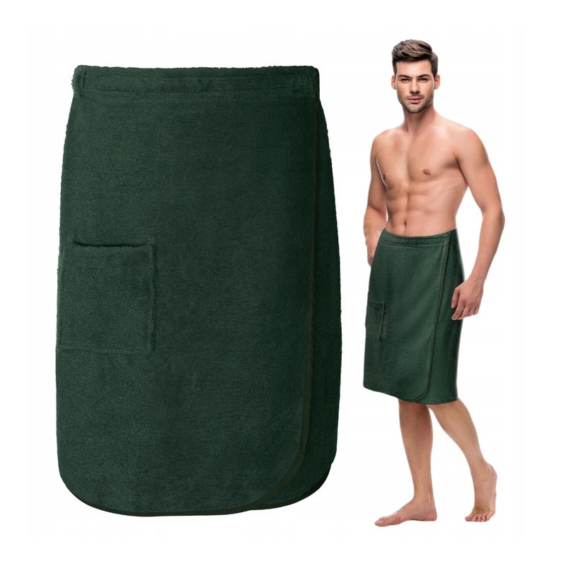 Ręcznik Męski Kilt do Sauny Zielony S/M Frotte