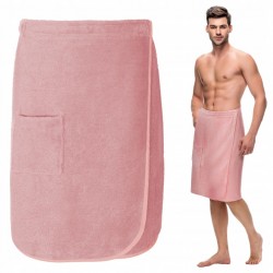 Ręcznik Męski Kilt do Sauny Różowy S/M Frotte