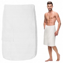 Ręcznik Męski Kilt do Sauny Biały L/XL Frotte