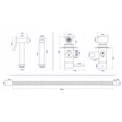 Bateria podtynkowa do bidetu Rea Loop Czarna Metaliczna