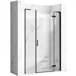 Drzwi Prysznicowe Hugo 110 cm Czarne Rea Uchylne