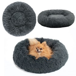 copy of Legowisko dla Psa Kota Puchate Ciemno Szare 120 cm Okrągłe