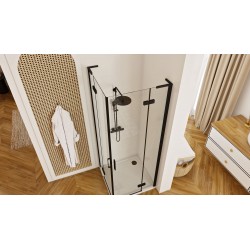 copy of Kabina prysznicowa 80x80 Hugo Rea Black Uchylna